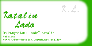 katalin lado business card